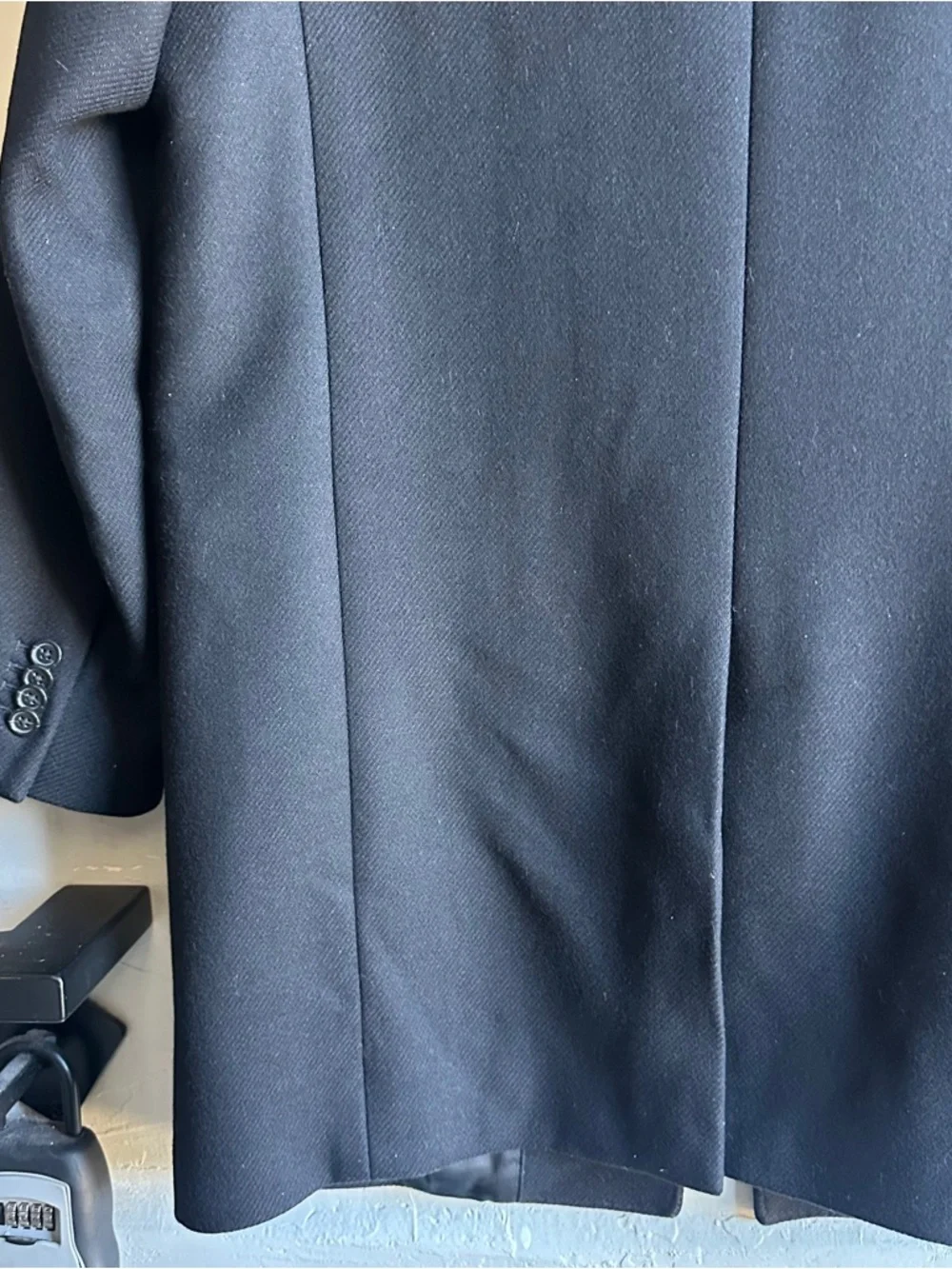 Banana Republic Italian Wool Blazer‎ Black Minimalist Tailored Coat M Business